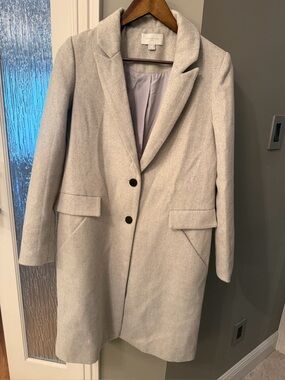 Springfield Women’s Heather Gray Tailored Long Coat Size 38 (Small)